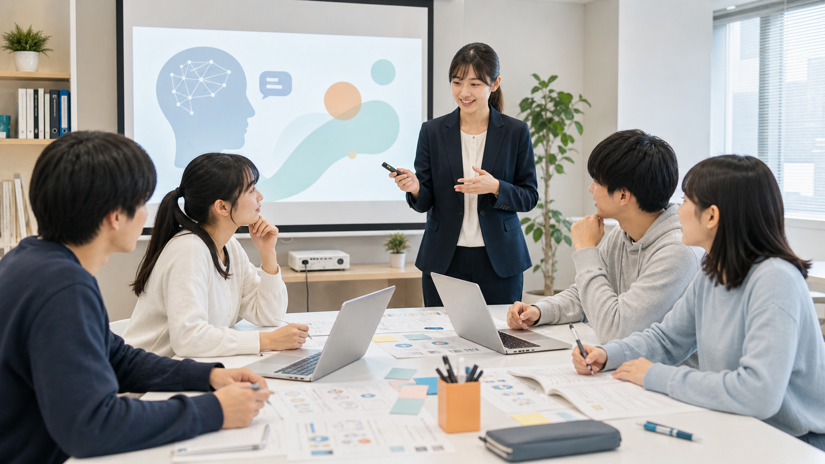 日本の学生が生成AIリテラシーを学ぶ講座風景